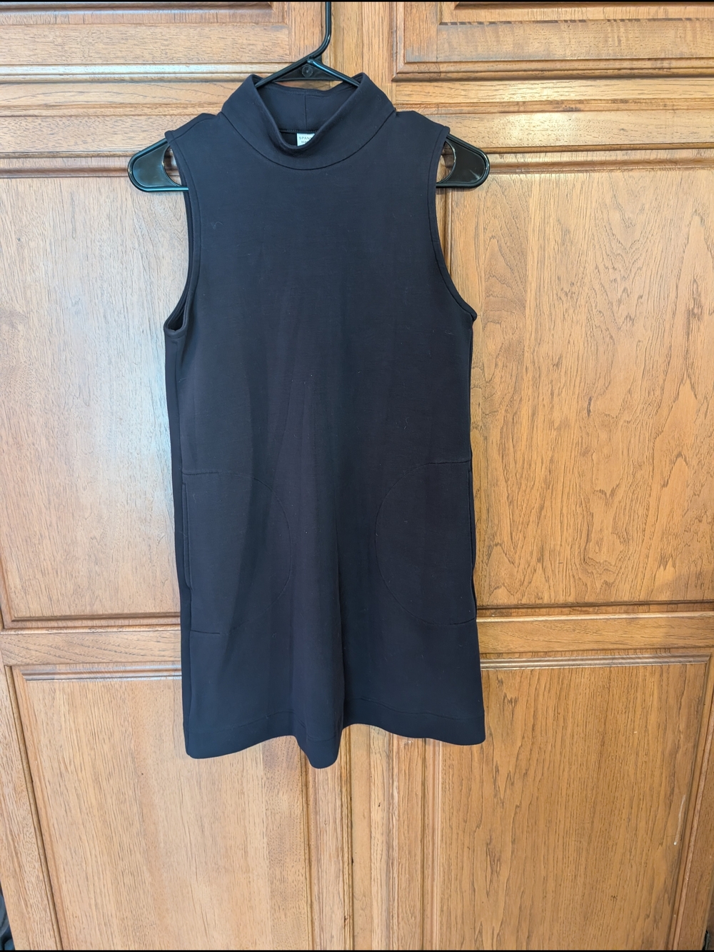 SPANX Black Sleeveless Turtleneck Mini Dress